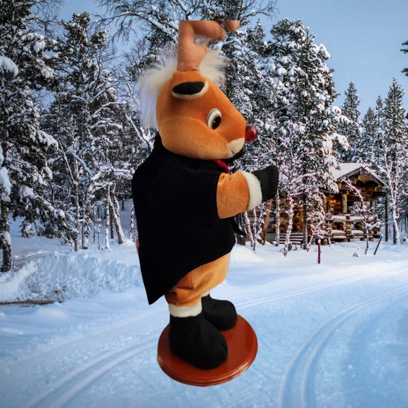 Vintage 1977 JC Penney animated singing Rudolph The Red Nosed Reindeer - Picture 3 of 3